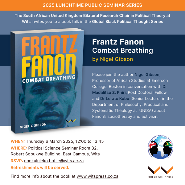 Book talk: Professor Nigel Gibson